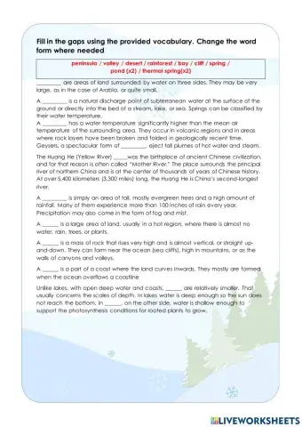 Natural Environment ant Phenomena