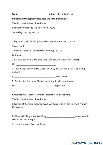 Causative -have- and VIcabulary 5.1.2 LH