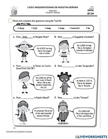 Superlatives and landforms