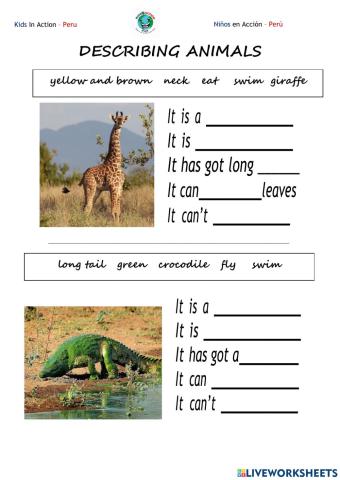 Animals can and can't