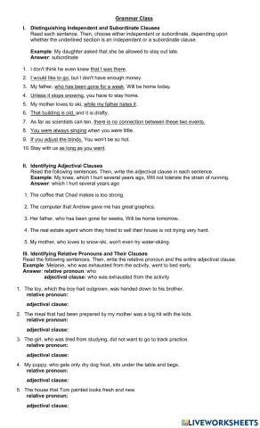 Chapter 15.2 Clauses