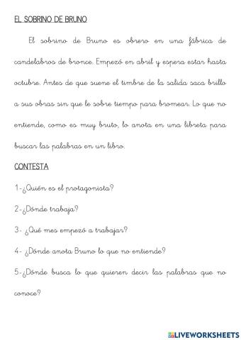 Lectura martes 16 de marzo 20121