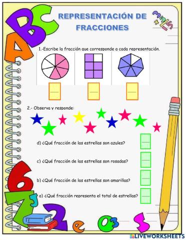 Representacion de fracciones