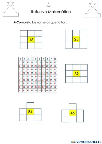 Problemas en el Tablero del 100