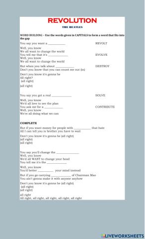 Song: revolution