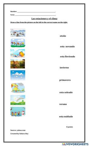 Las estaciones y el clima