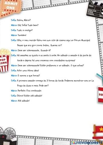 Convite para o cinema