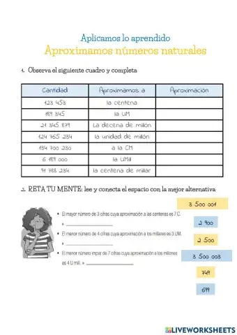 Aproximación de números naturales