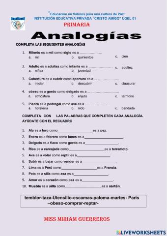 Las analogías