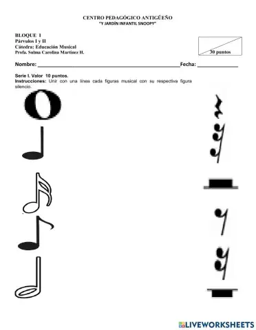 Examen de párvulos I y II