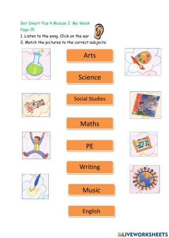 Module 2: My Week (My Favourite Subjects) page 15