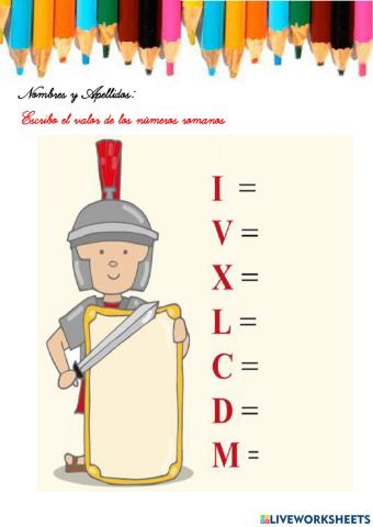 Números: romanos y ordinales