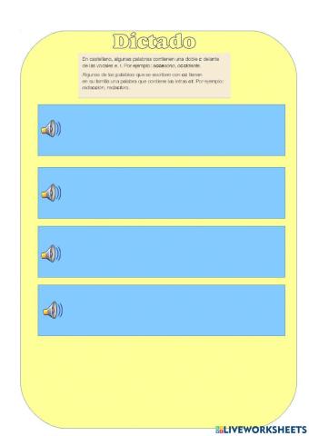 Dictado palabras con cc