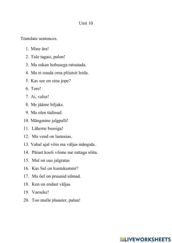 Inglise keel - tõlkimine