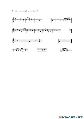 Completa los compases