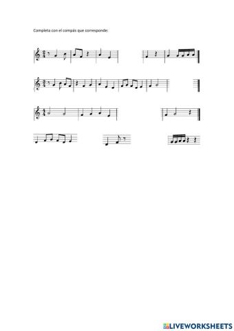 Completa los compases