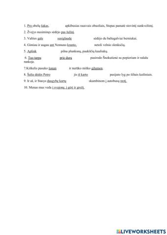 Aplinkybių rūšys.