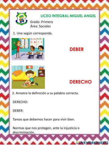 CIENCIAS SOCIALES DERECHOS Y DEBERES