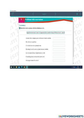 Problems with reservations