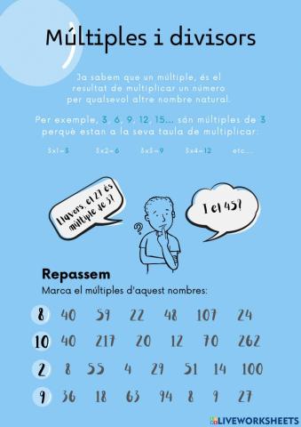 Múltiples i divisors