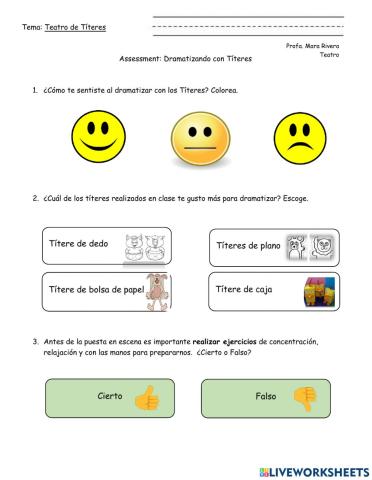 Assessment La Puesta en Escena