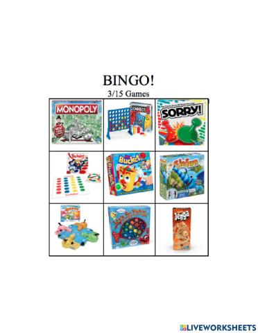 Games Bingo 1