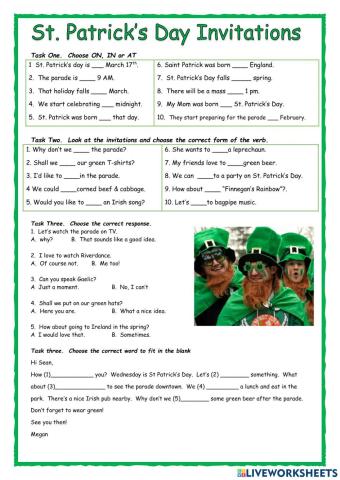 St Patrick's Day Invitations