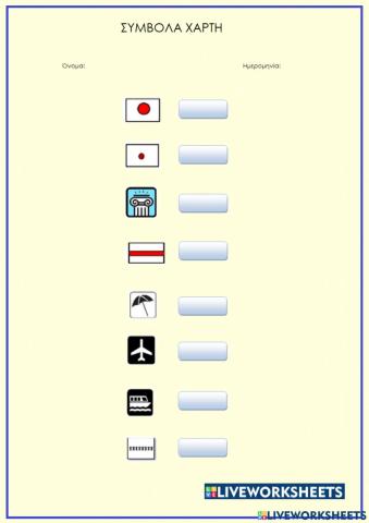 Τα σύμβολα του χάρτη