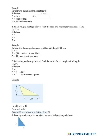 Area of plane Shapes