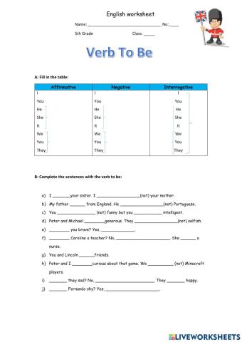 Verb To Be and Have Got