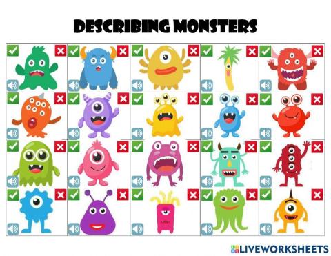 Describing of monsters