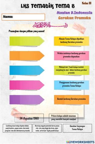 LKS Tematik tema 8 (Muatan B. Indonesia-Gerakan Pramuka)