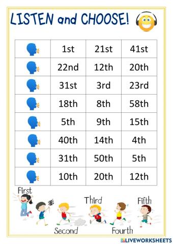 Ordinal numbers