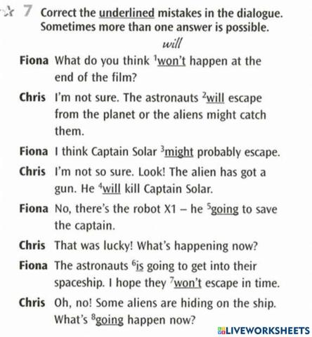 Will,Going to, Might