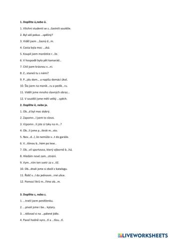 Pravopis je-ě, ú-ů, s-z