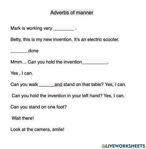 Adverbs of manners