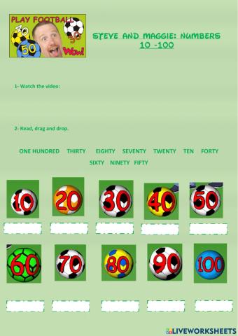 Numbers 10-100