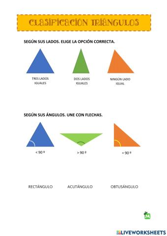 Clasificación triángulos