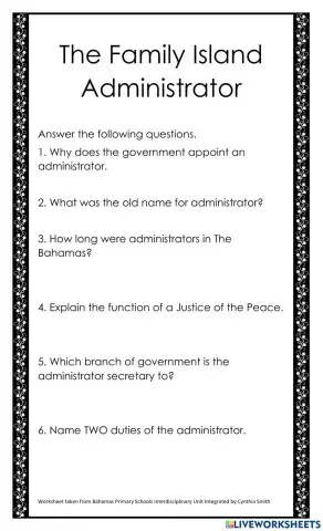 The family island administrator