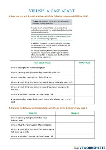 Viruses: a case apart