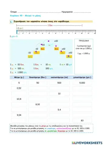Κεφάλαιο 49 - Μετρώ το μήκος