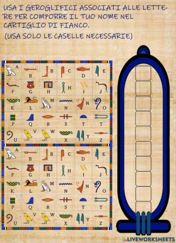 Gioco con i geroglifici