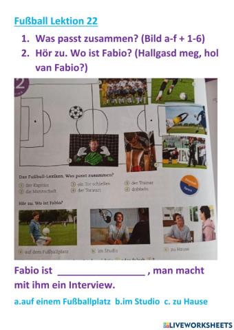 Fußball Lektion 22 BF