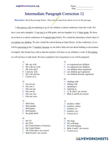 Intermediate Paragraph Corrections -12