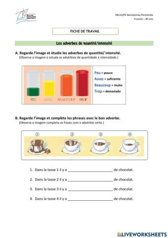 Adverbes de quantité et d'intensité