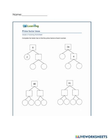 Multiples and factors