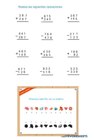 Sumas y restas