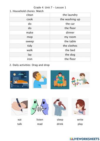 Grade 4 - Unit 7 - Lesson 1 - Vocabulary