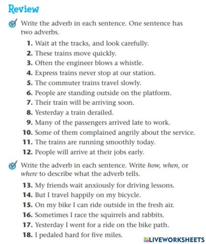 Adverbs Review