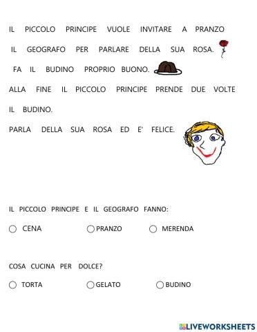 Lettura piccolo principe